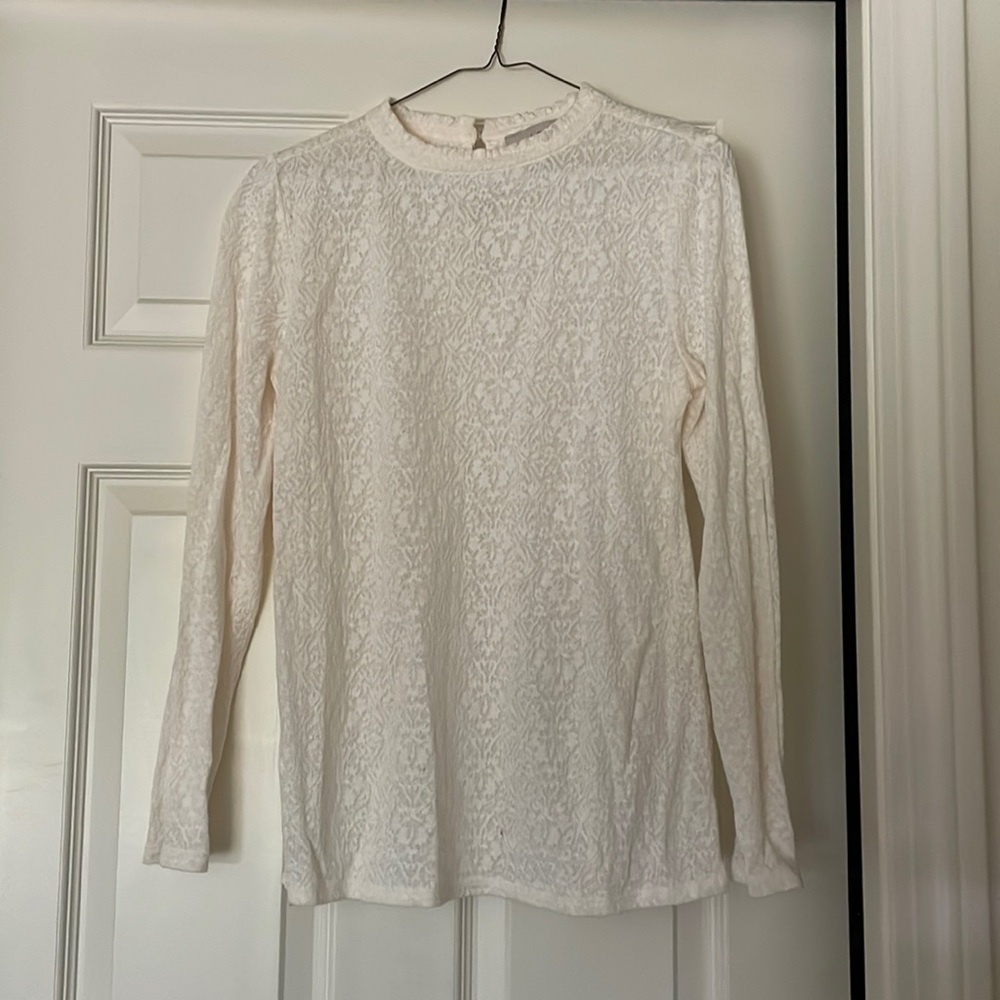 Loft long sleeve lace top